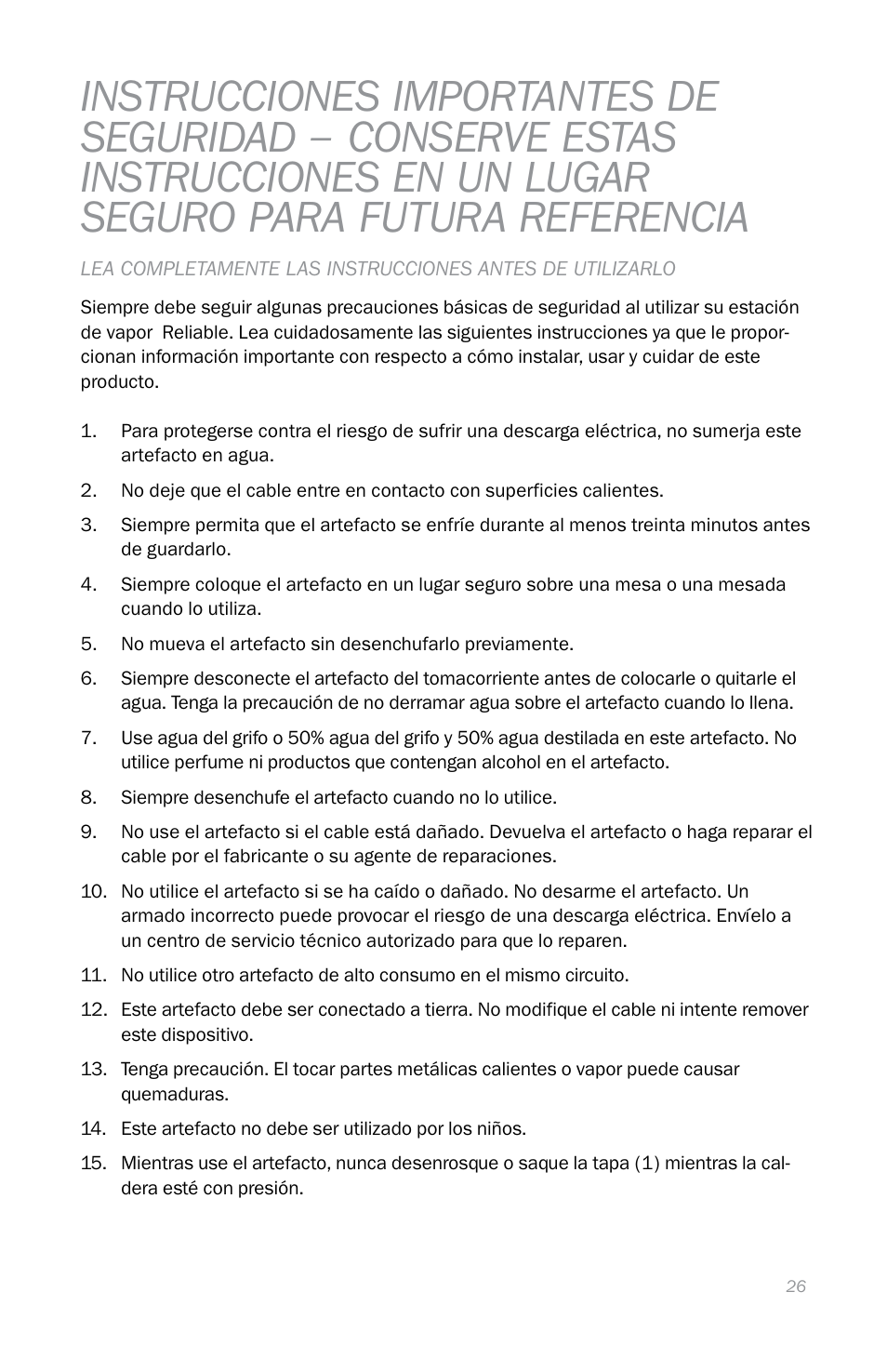 Reliable I500A User Manual | Page 29 / 40