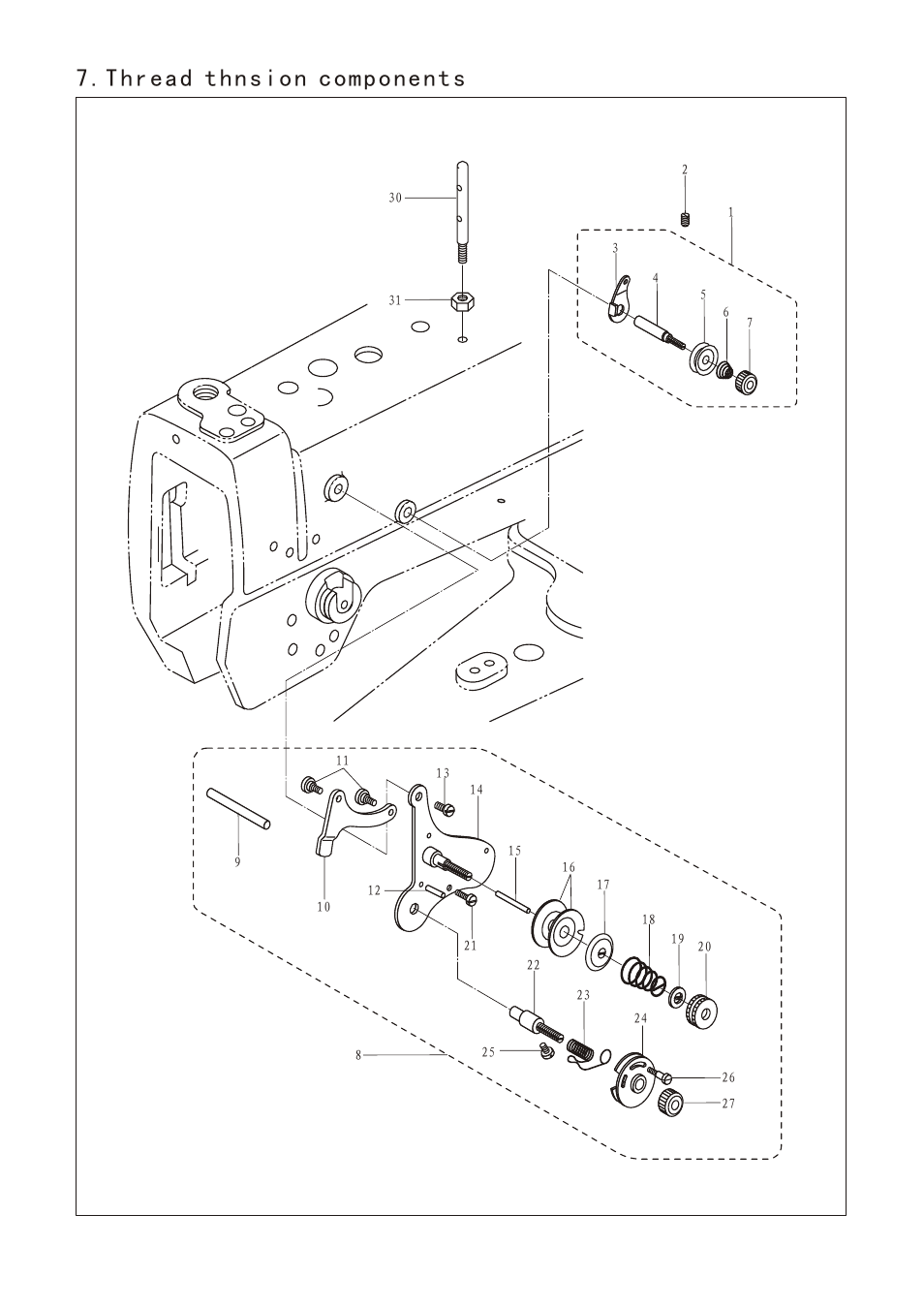 页面 23, Thread thnsion components | Reliable MSK-1341B User Manual | Page 24 / 33