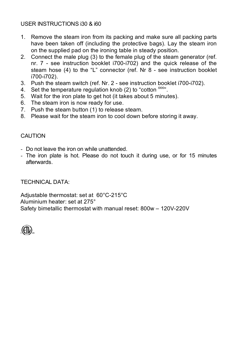 Reliable I60 User Manual | Page 4 / 20