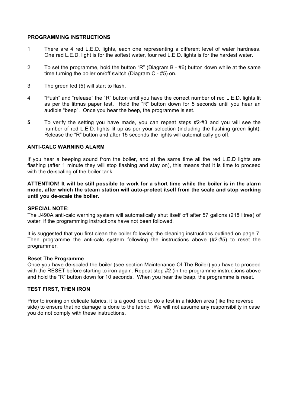 Reliable J490A User Manual | Page 4 / 9