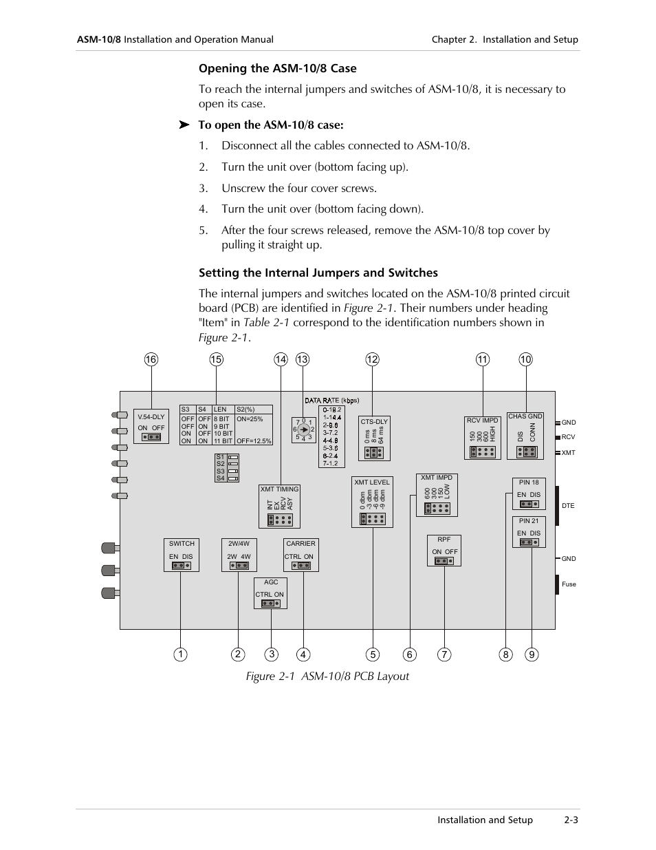 RAD Data comm ASM-10/8 User Manual | Page 27 / 50