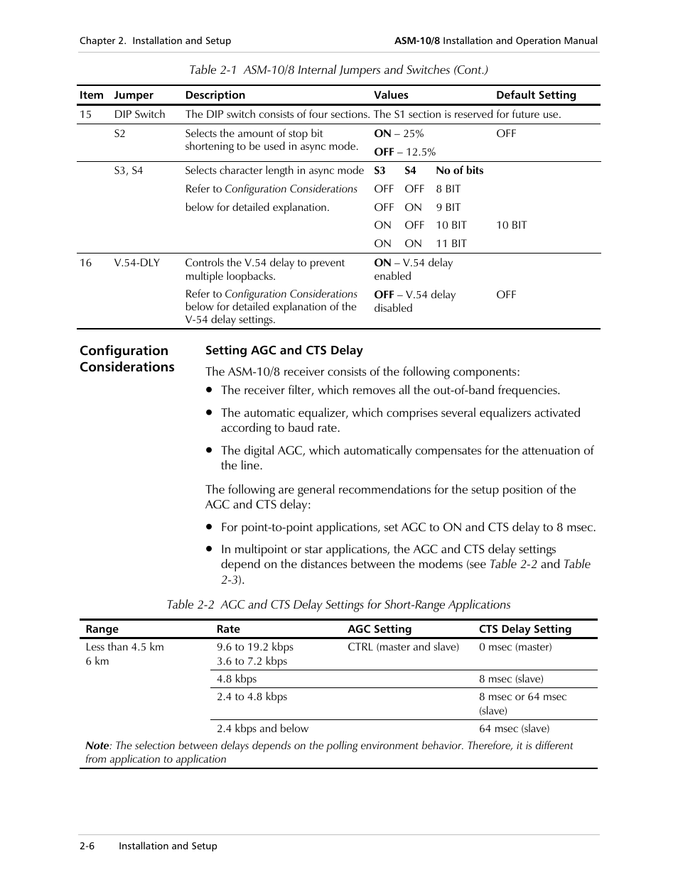 RAD Data comm ASM-10/8 User Manual | Page 30 / 50