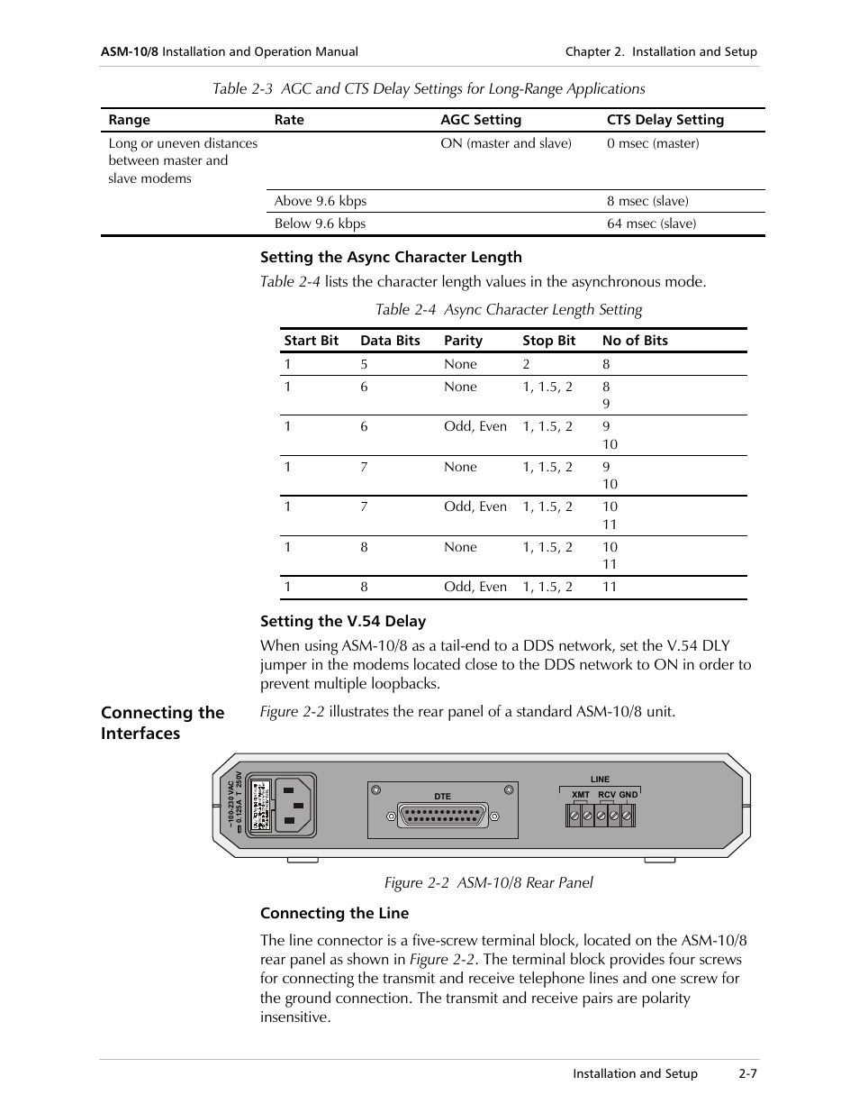 Connecting the interfaces | RAD Data comm ASM-10/8 User Manual | Page 31 / 50