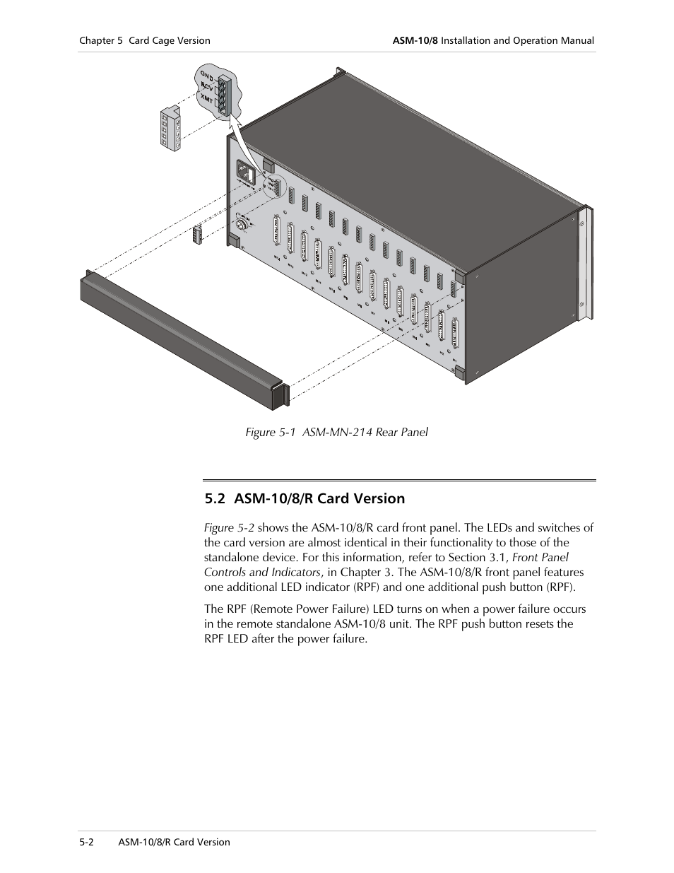 605&dug9huvlrq | RAD Data comm ASM-10/8 User Manual | Page 40 / 50