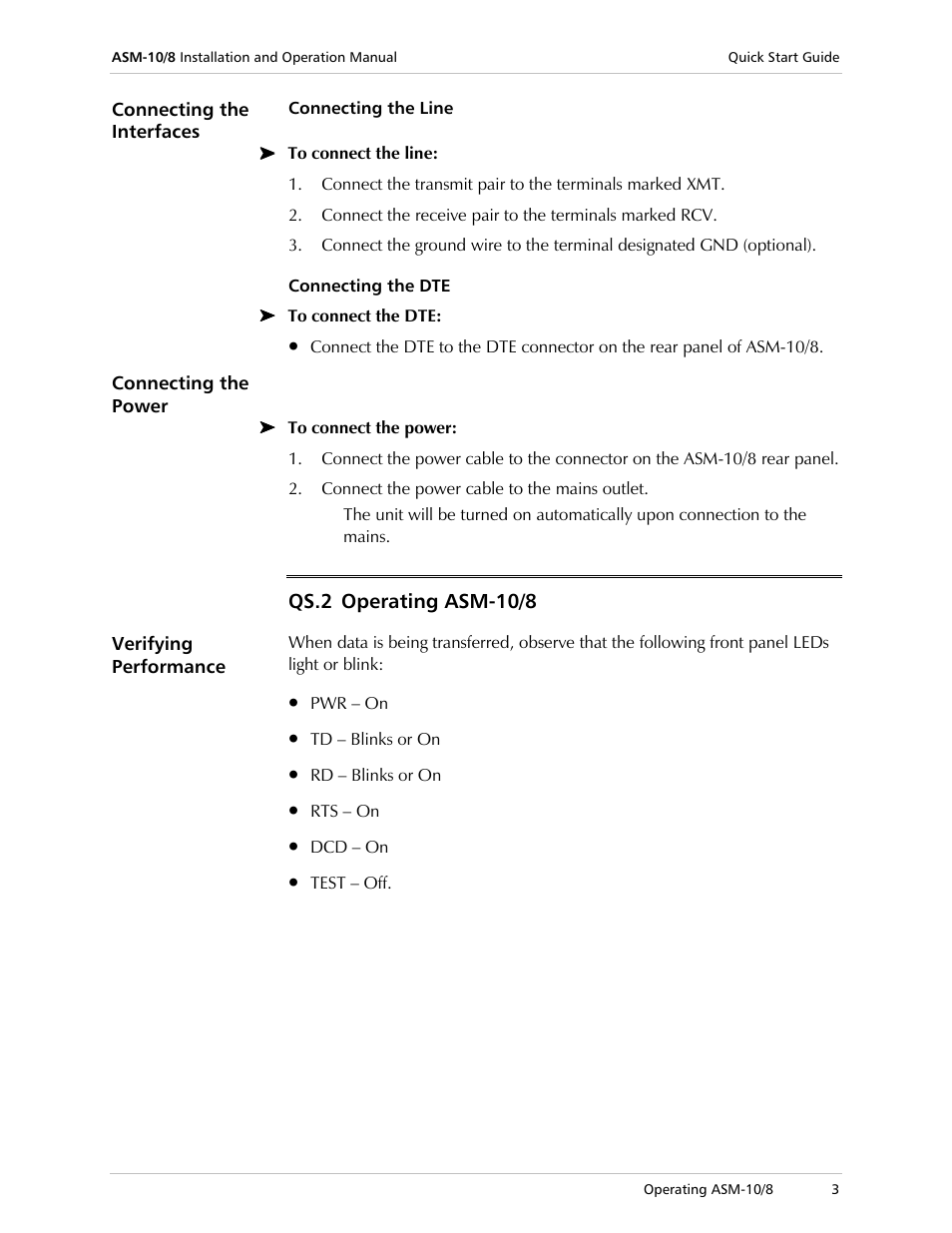 RAD Data comm ASM-10/8 User Manual | Page 9 / 50