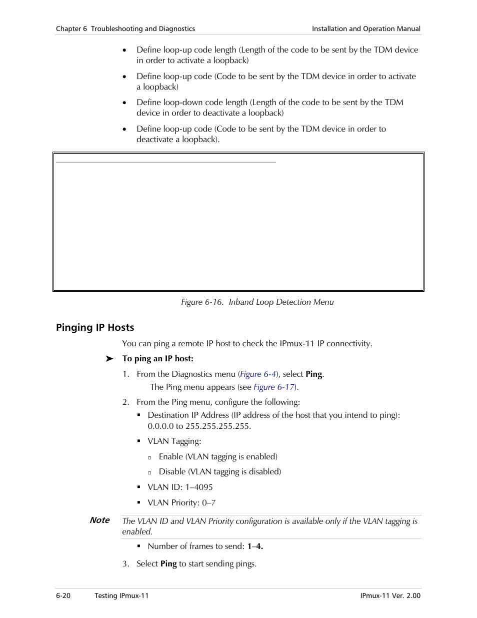 Pinging ip hosts | RAD Data comm IPmux-11 User Manual | Page 118 / 148