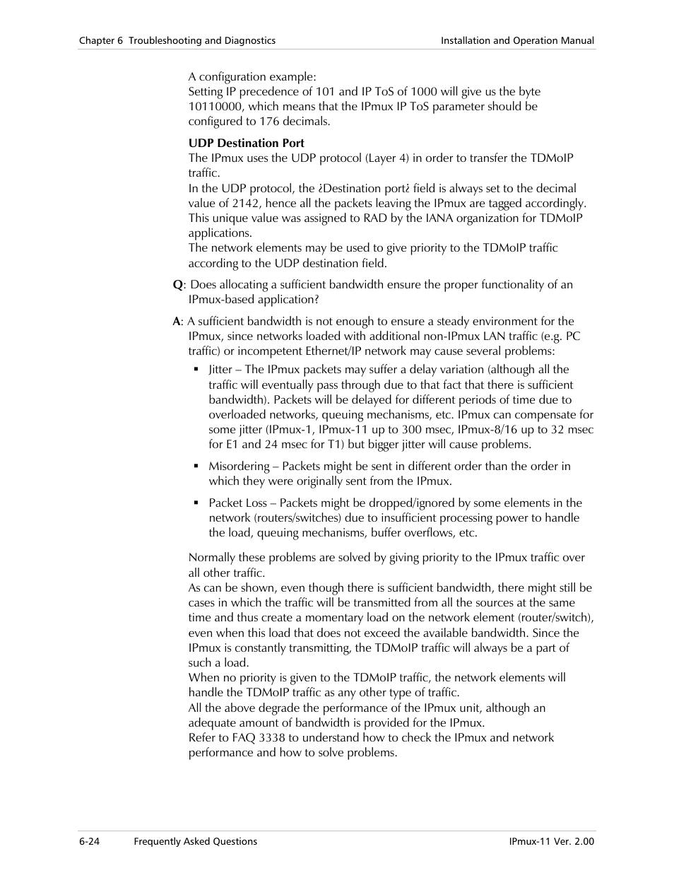 RAD Data comm IPmux-11 User Manual | Page 122 / 148