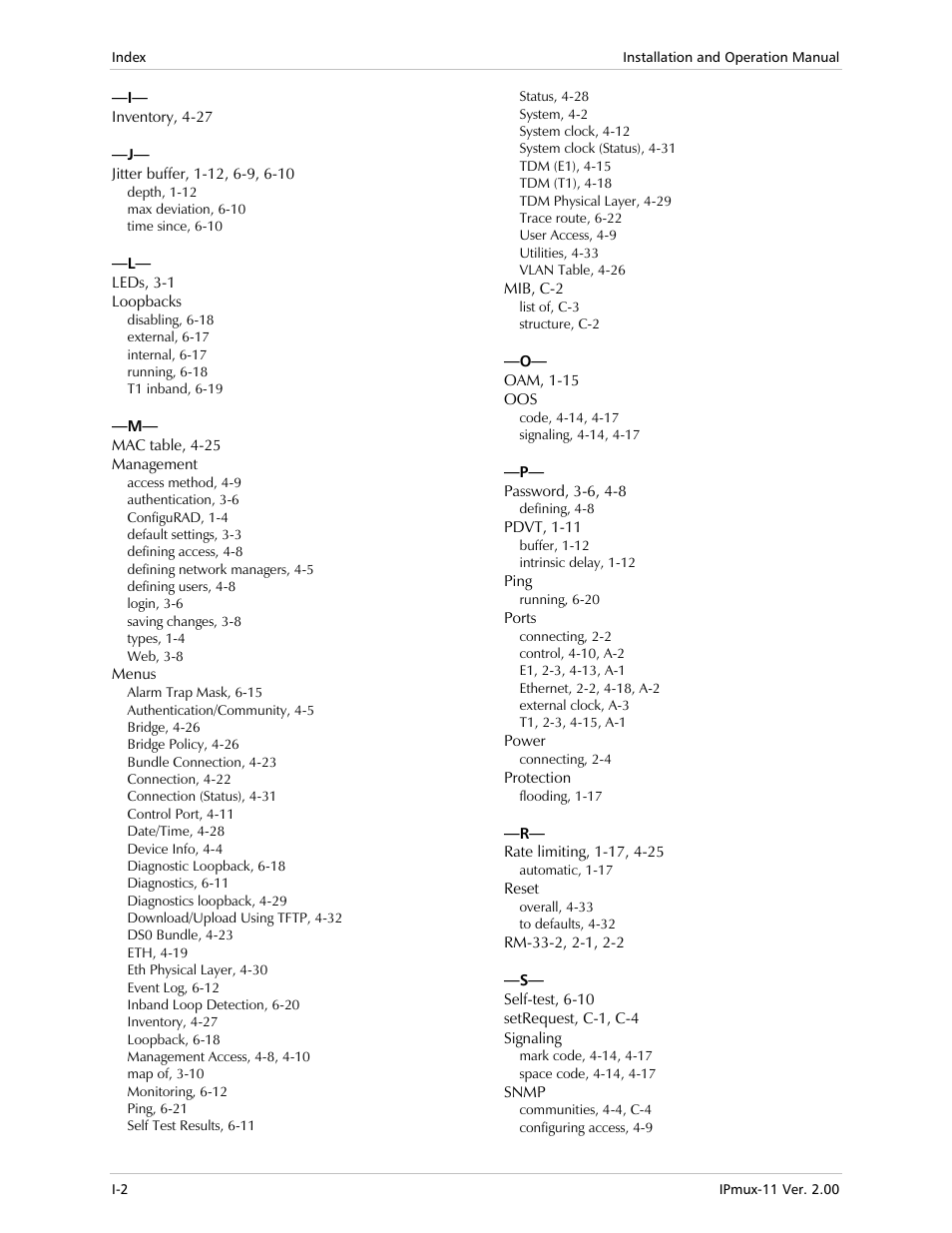 RAD Data comm IPmux-11 User Manual | Page 138 / 148