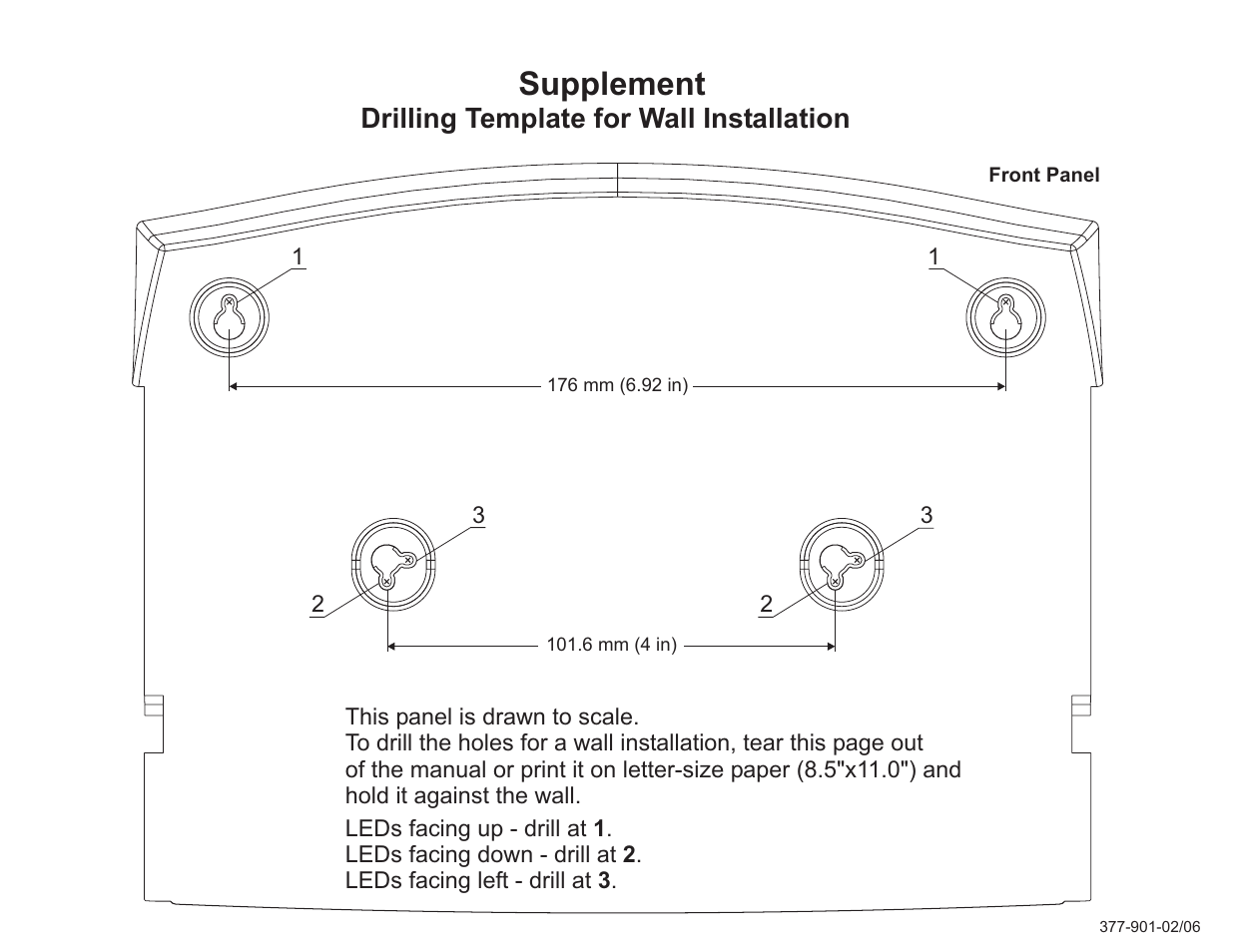 Drilling template for wall installation, Supplement | RAD Data comm IPmux-11 User Manual | Page 141 / 148