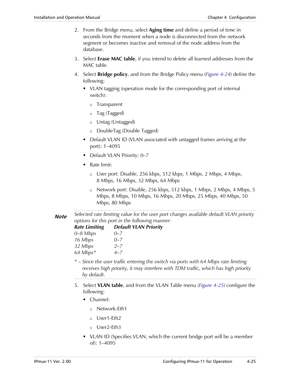 RAD Data comm IPmux-11 User Manual | Page 83 / 148