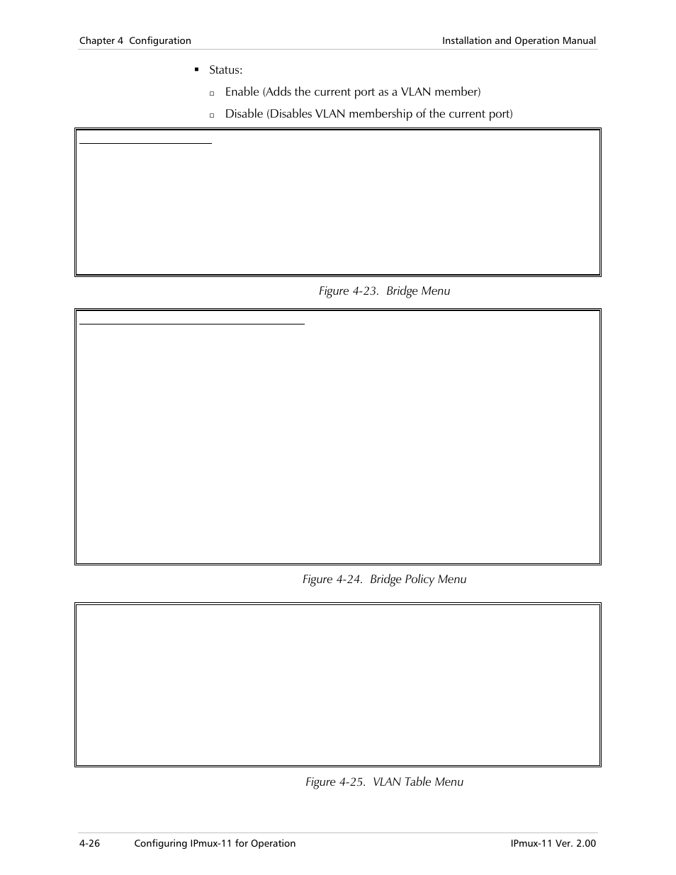 Figure 4-24, Figure 4-25, Config | RAD Data comm IPmux-11 User Manual | Page 84 / 148