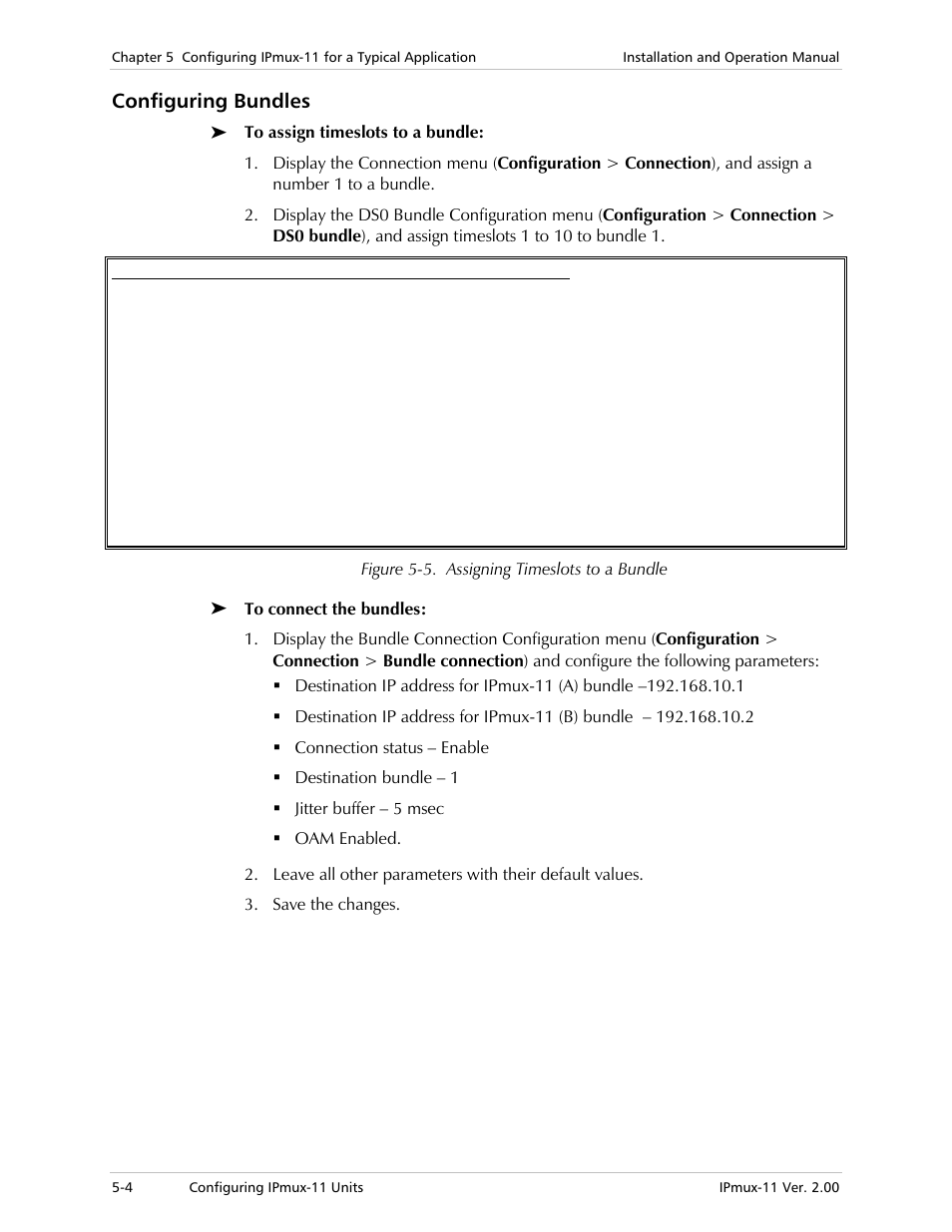 Configuring bundles | RAD Data comm IPmux-11 User Manual | Page 96 / 148