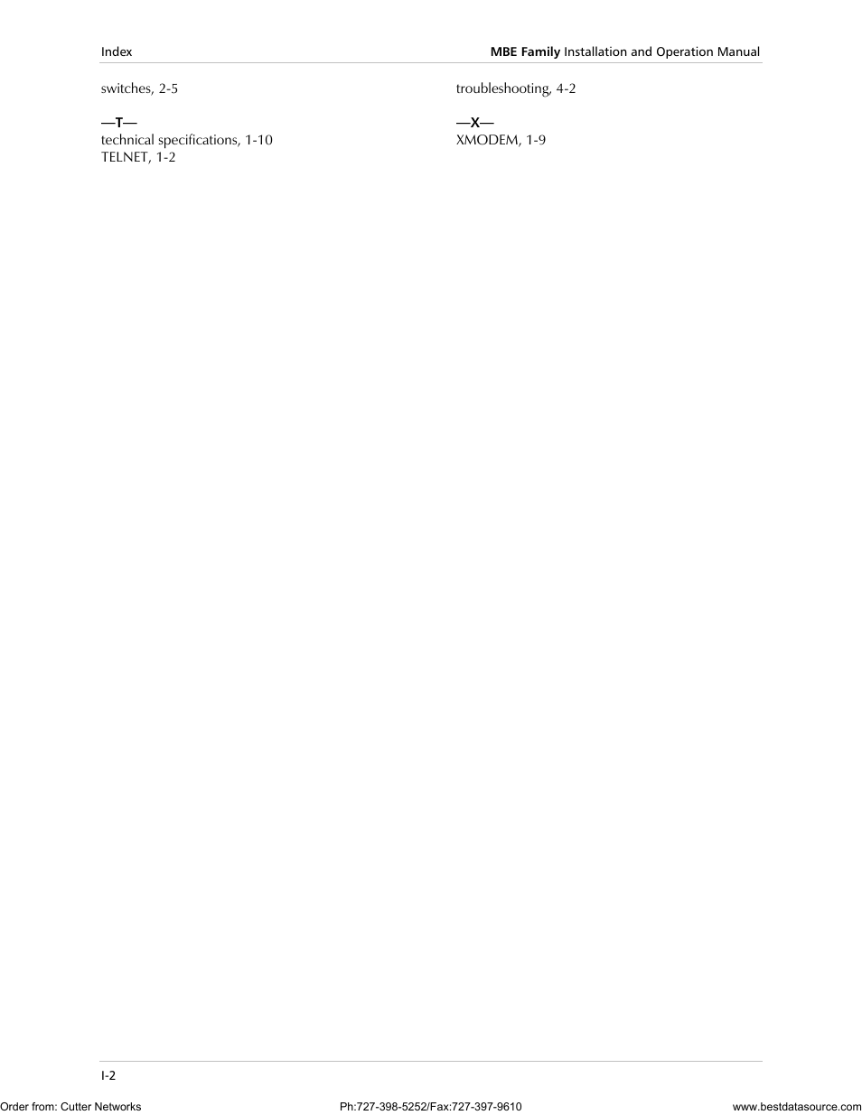 RAD Data comm MBE10-1D User Manual | Page 52 / 58