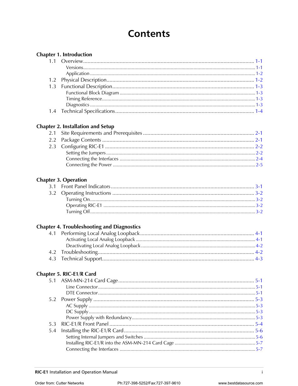 RAD Data comm E1 Interface Converter RIC-E1 User Manual | Page 13 / 99