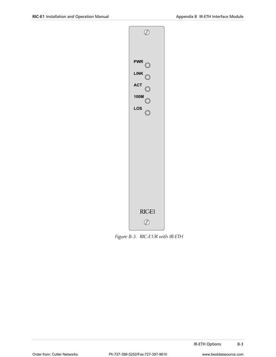 Figure b-3, Ric-e1 | RAD Data comm E1 Interface Converter RIC-E1 User Manual | Page 47 / 99