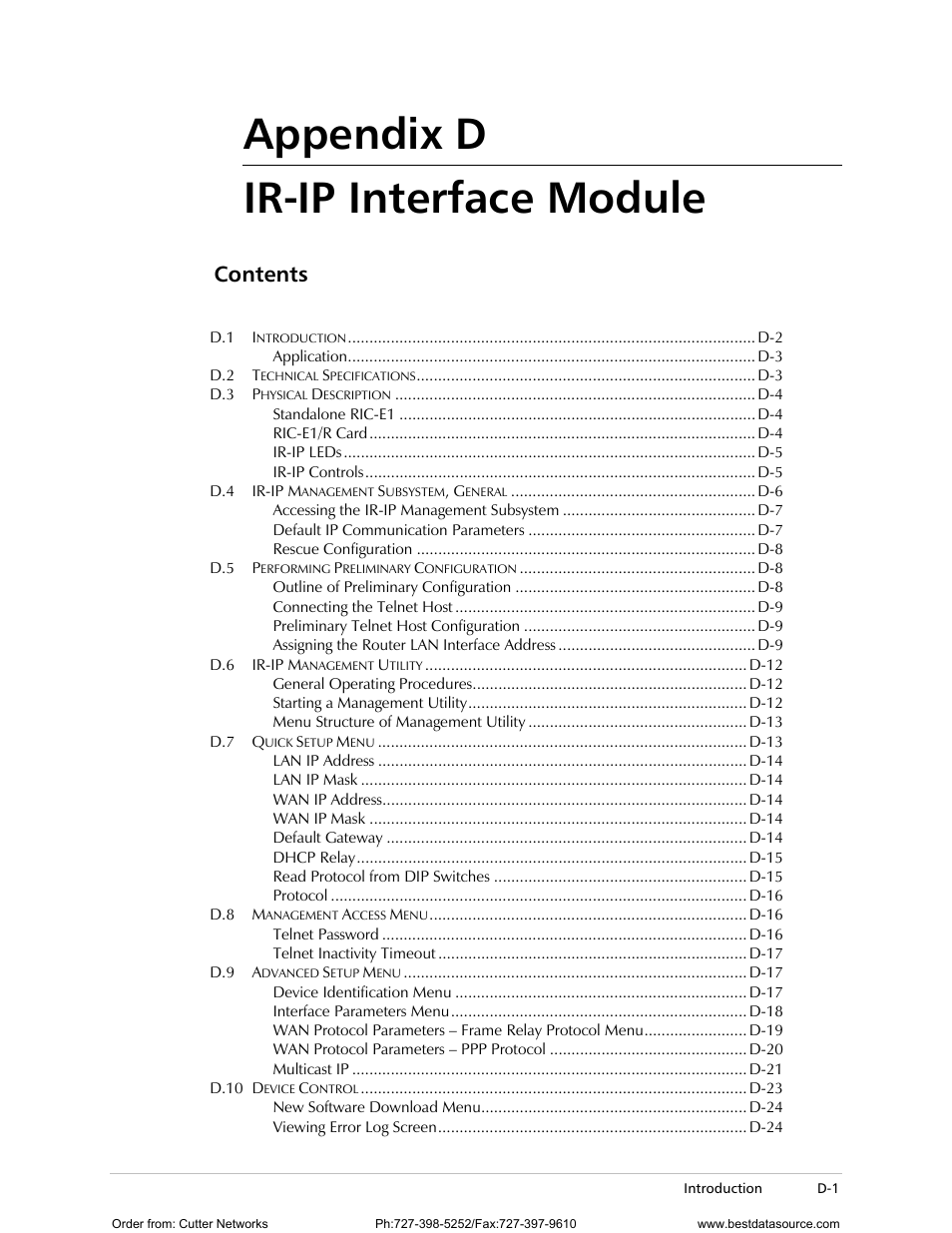 RAD Data comm E1 Interface Converter RIC-E1 User Manual | Page 57 / 99