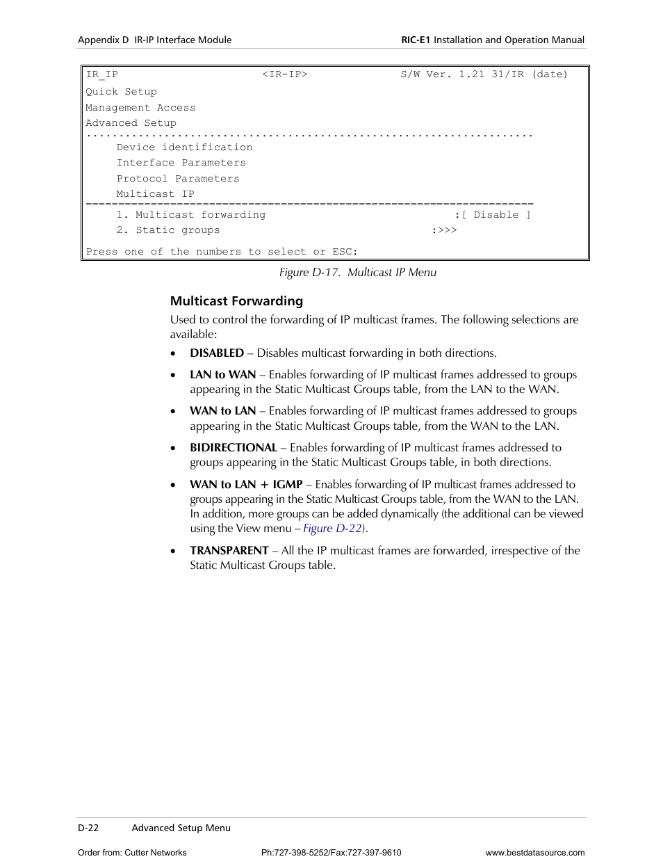 Multicast forwarding, Pears, Figure d-17 | RAD Data comm E1 Interface Converter RIC-E1 User Manual | Page 78 / 99