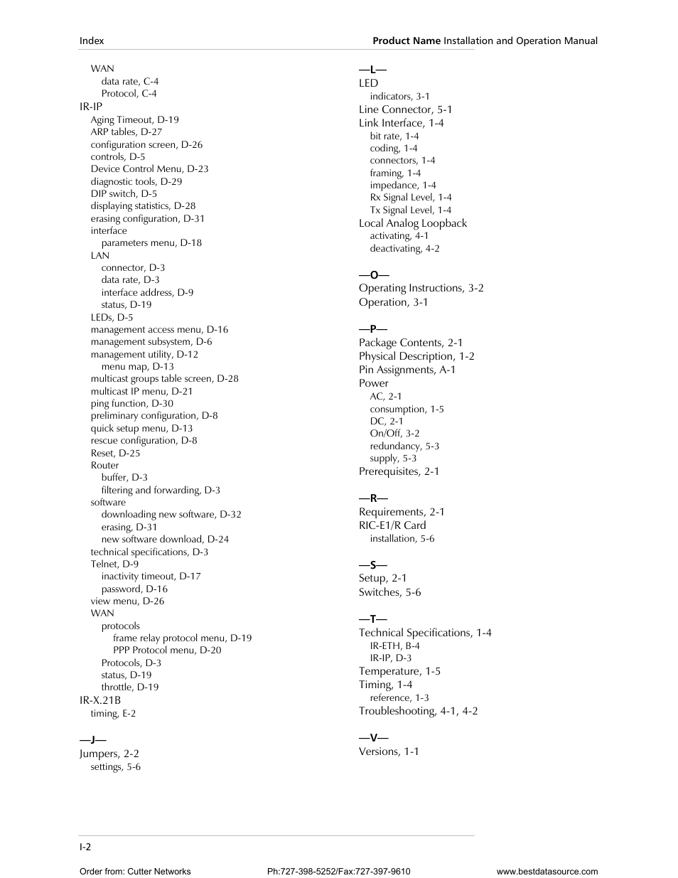 RAD Data comm E1 Interface Converter RIC-E1 User Manual | Page 95 / 99