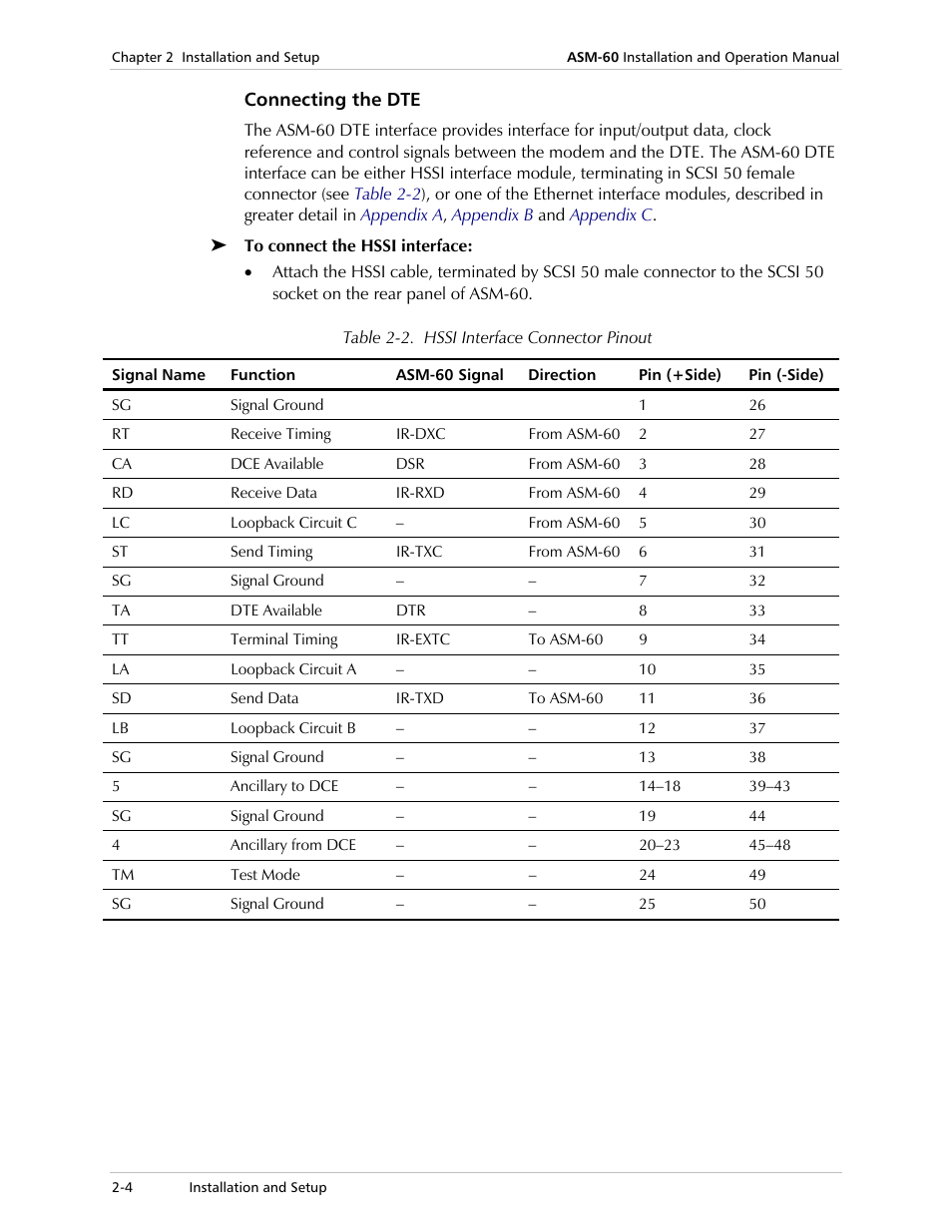 Connecting the dte, Below) | RAD Data comm 4-Wire Symmetrical VDSL Modem ASM-60 User Manual | Page 28 / 90