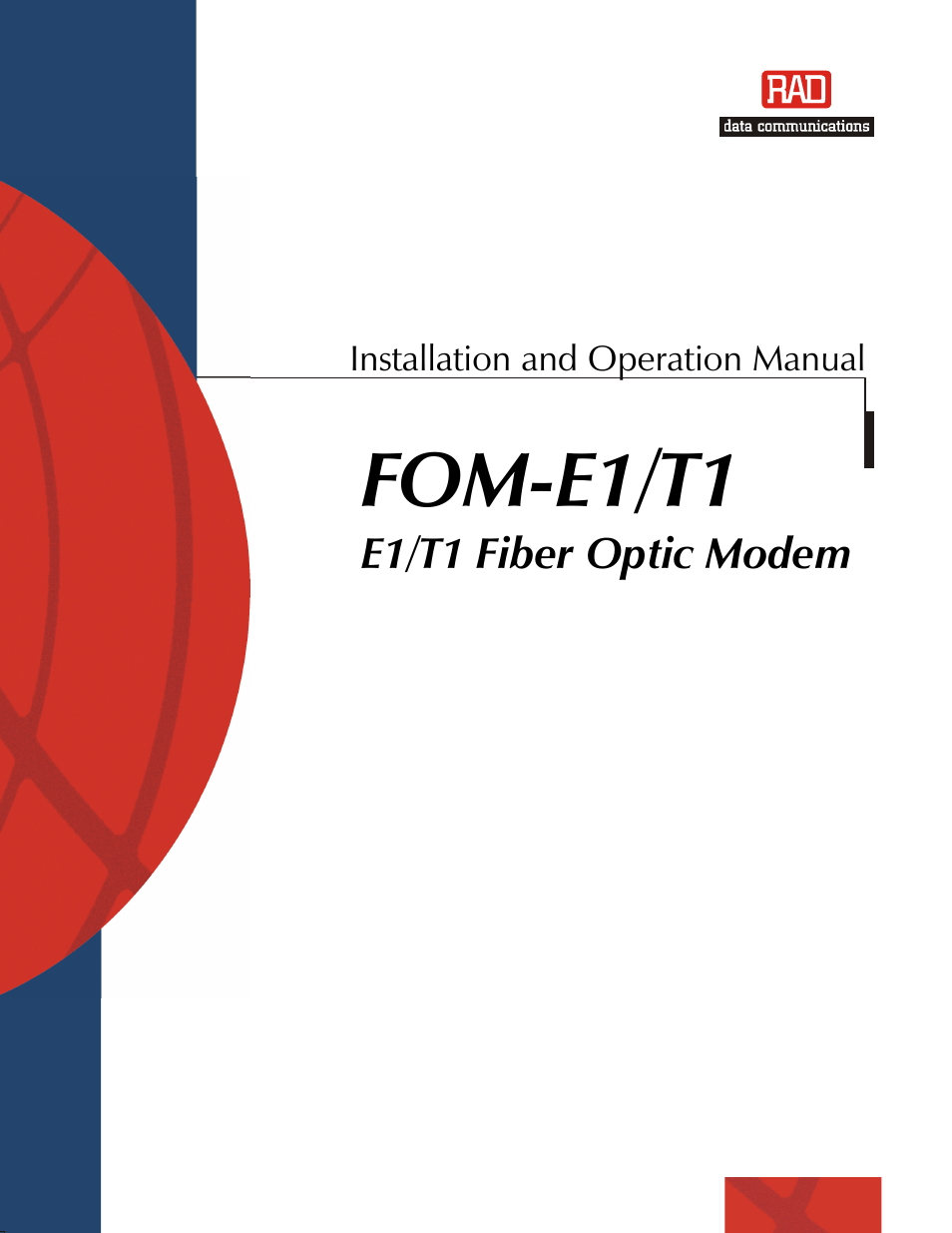 RAD Data comm T1 User Manual | 46 pages