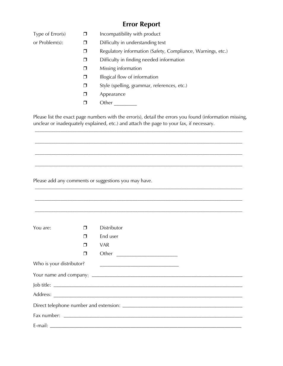 Error report | RAD Data comm T1 User Manual | Page 43 / 46