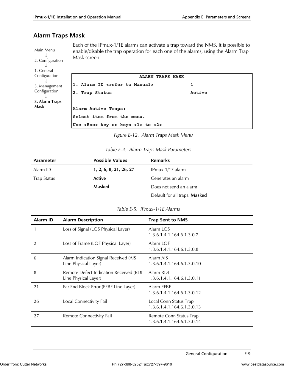 Alarm traps mask | RAD Data comm IPmux-1 User Manual | Page 107 / 143