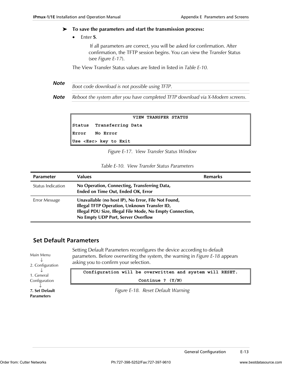 Set default parameters | RAD Data comm IPmux-1 User Manual | Page 111 / 143