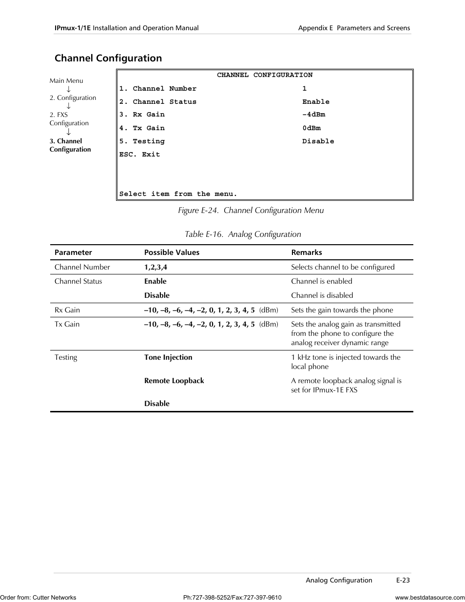 Channel configuration | RAD Data comm IPmux-1 User Manual | Page 121 / 143