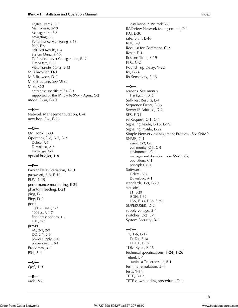 RAD Data comm IPmux-1 User Manual | Page 141 / 143