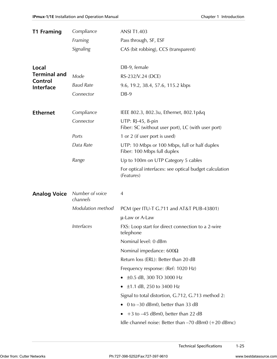 RAD Data comm IPmux-1 User Manual | Page 33 / 143