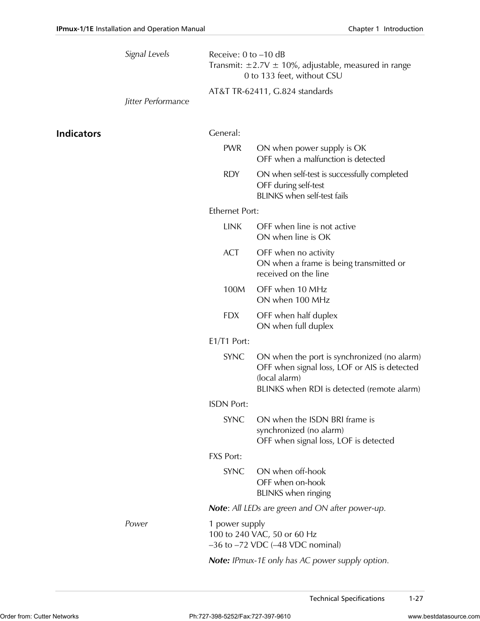 RAD Data comm IPmux-1 User Manual | Page 35 / 143