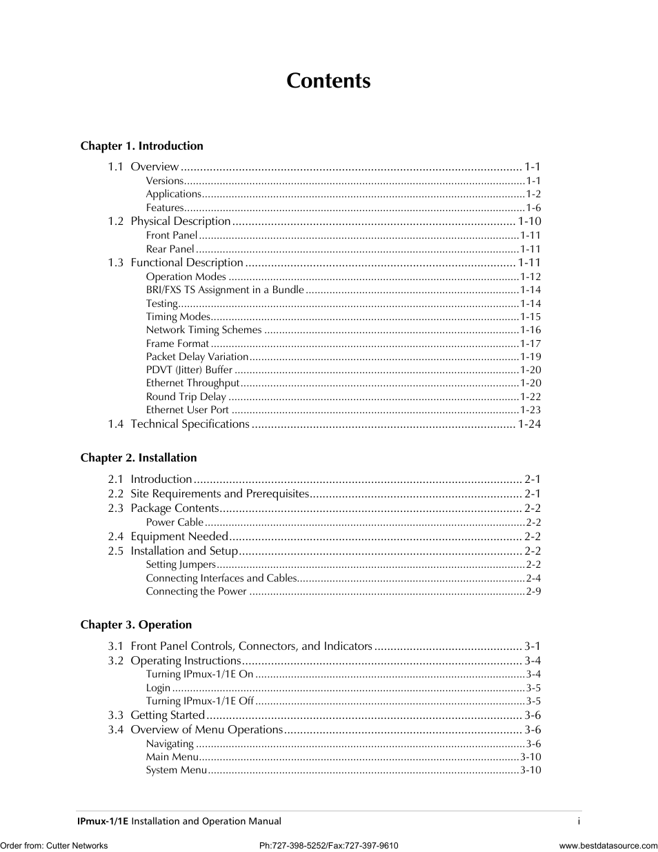 RAD Data comm IPmux-1 User Manual | Page 5 / 143