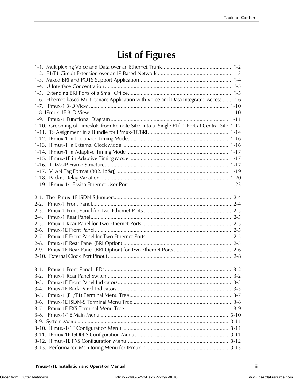 List of figures | RAD Data comm IPmux-1 User Manual | Page 7 / 143