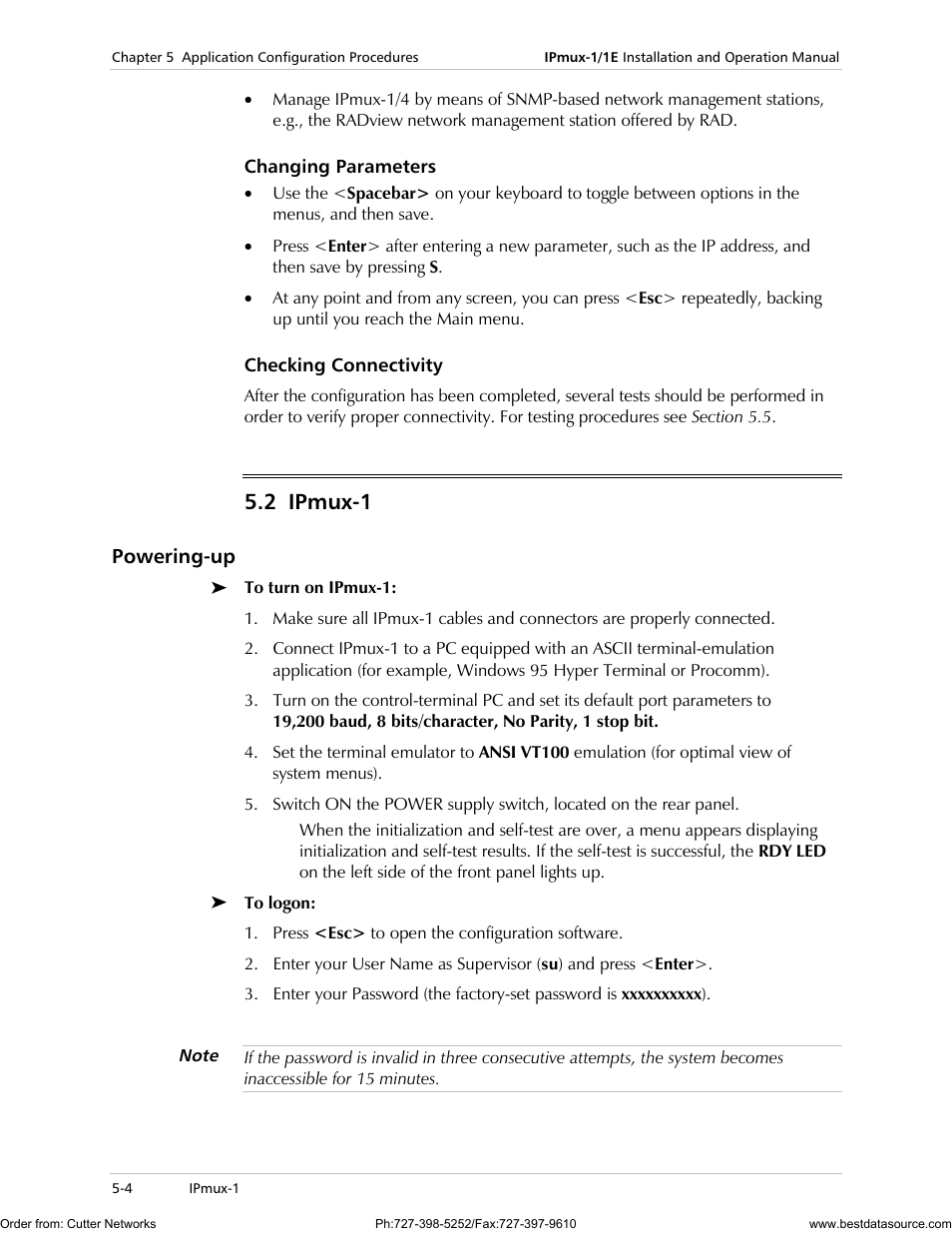 Ipmux-1, Powering-up, 2 ipmux-1 | RAD Data comm IPmux-1 User Manual | Page 70 / 143