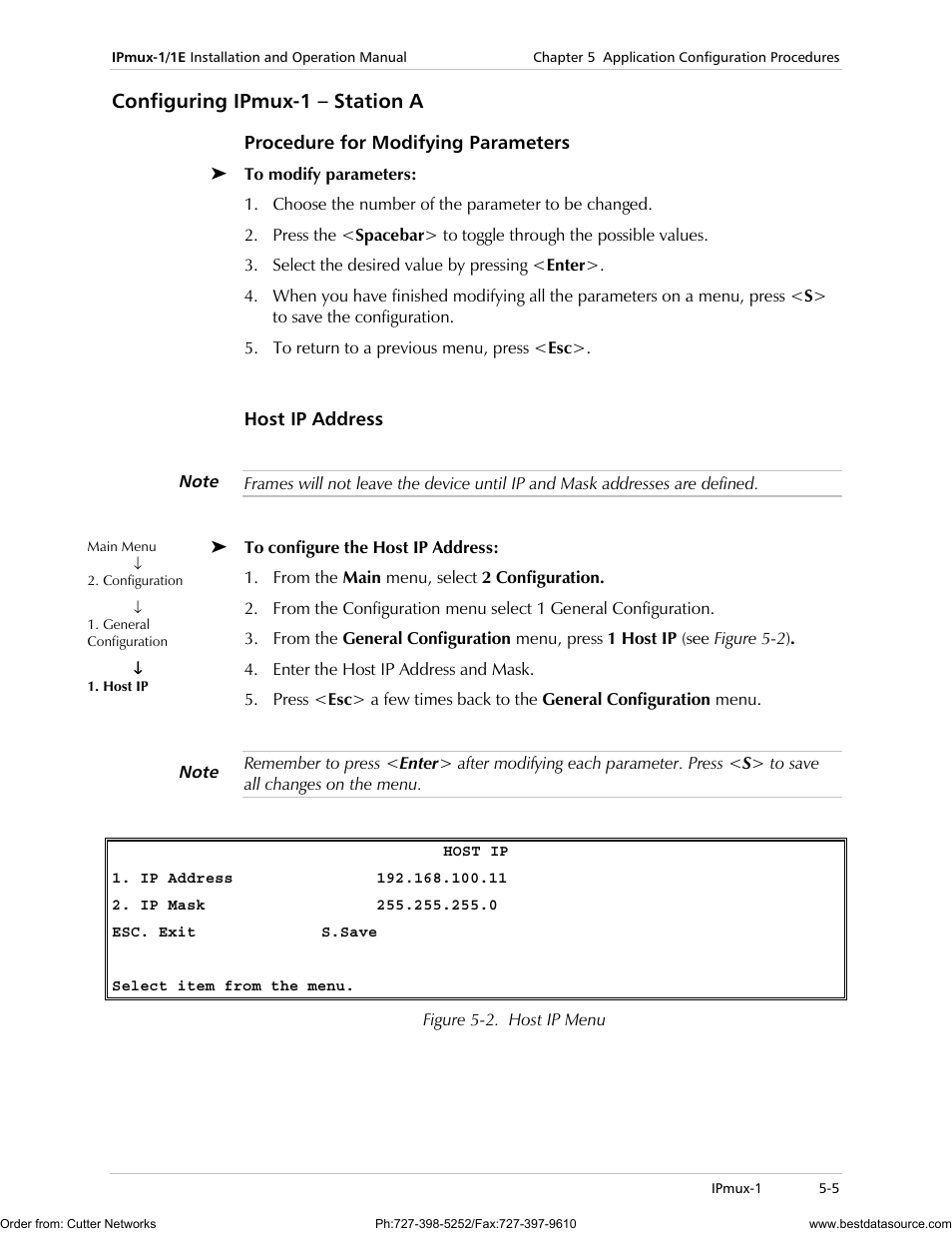 Configuring ipmux-1 – station a | RAD Data comm IPmux-1 User Manual | Page 71 / 143