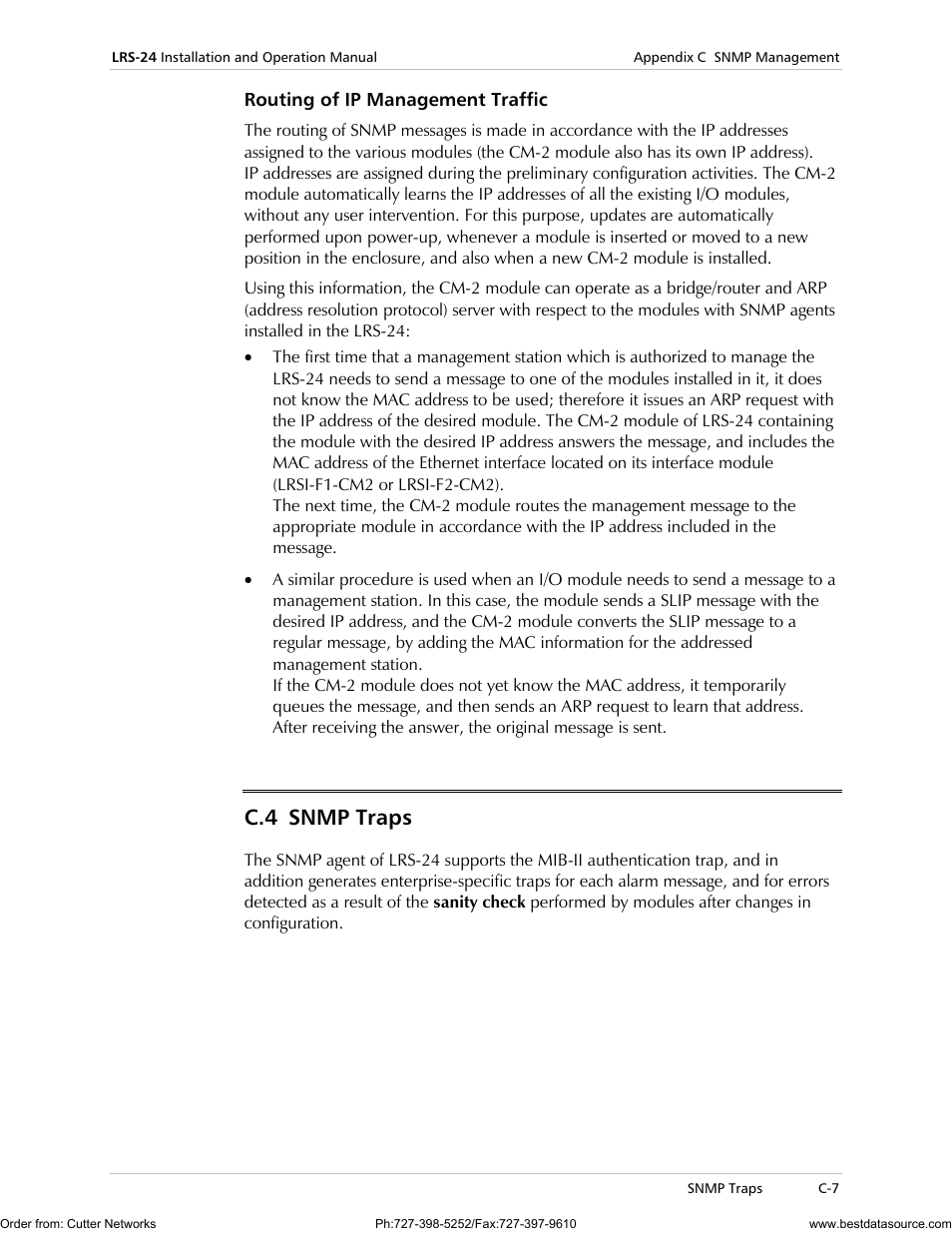 C.4 snmp traps | RAD Data comm LRS-24 User Manual | Page 101 / 150