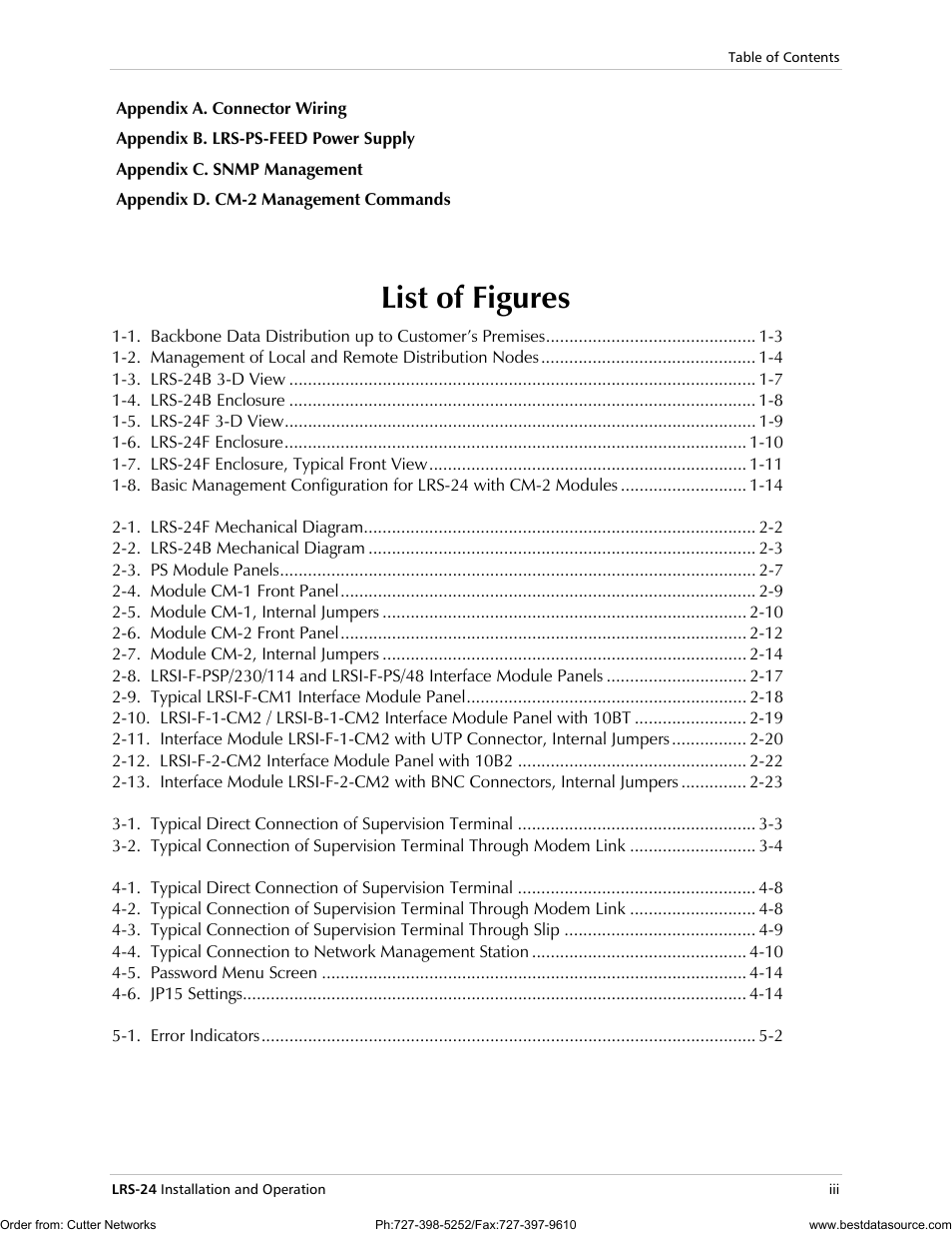 List of figures | RAD Data comm LRS-24 User Manual | Page 11 / 150