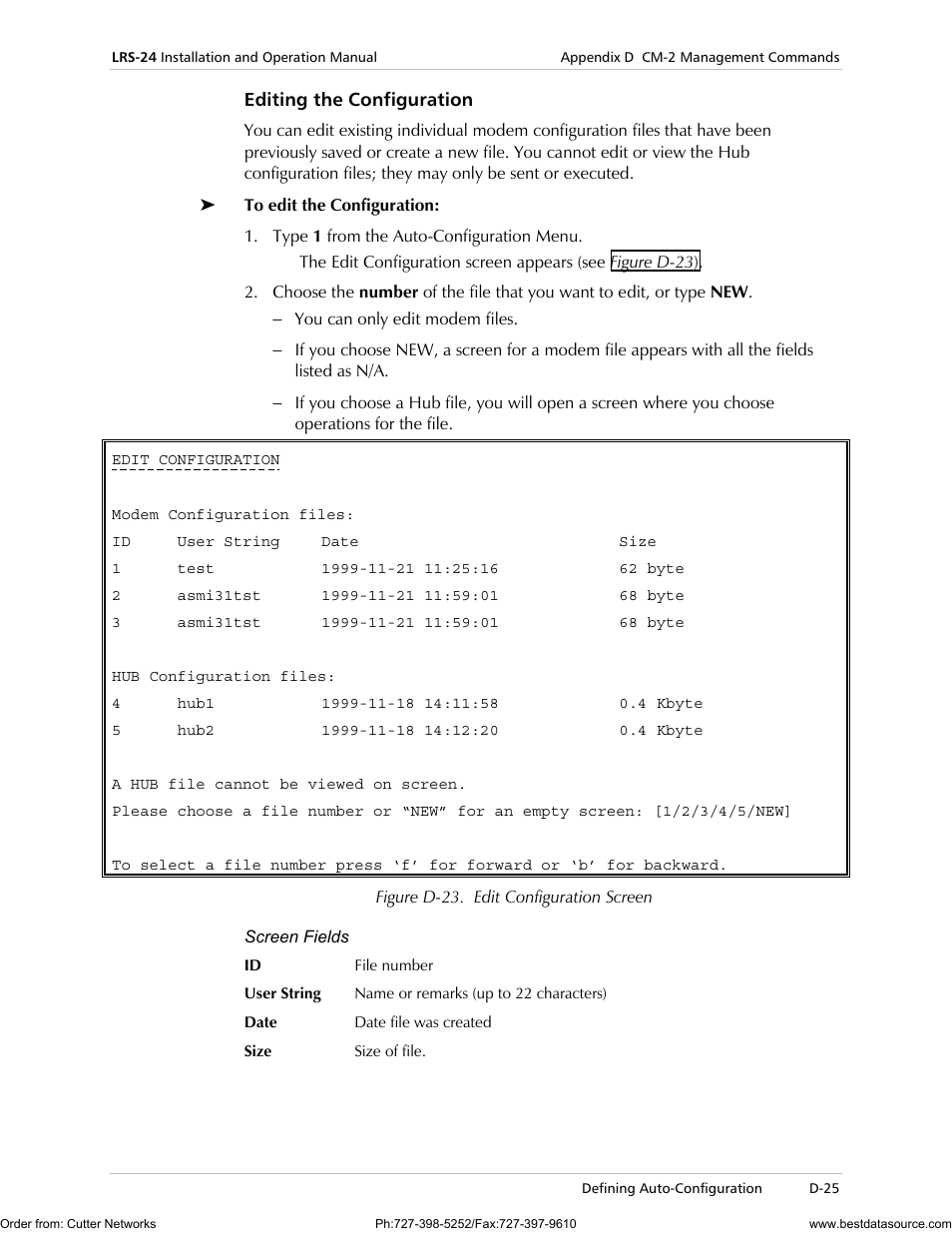 RAD Data comm LRS-24 User Manual | Page 127 / 150