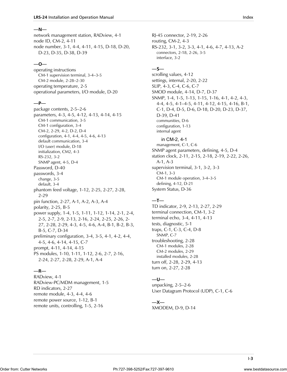 RAD Data comm LRS-24 User Manual | Page 149 / 150