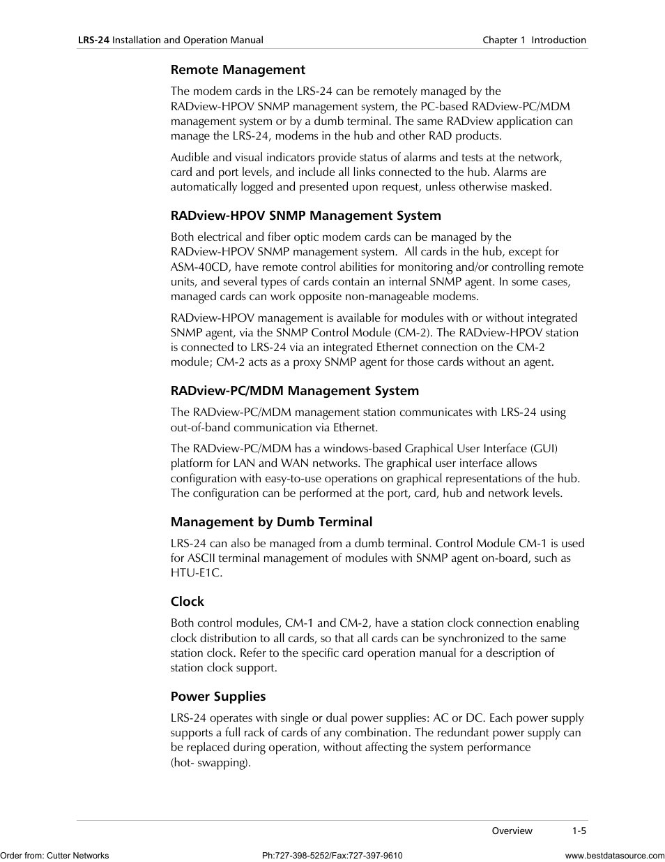 RAD Data comm LRS-24 User Manual | Page 17 / 150