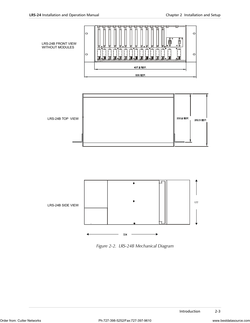 Figure 2-2. lrs-24b mechanical diagram | RAD Data comm LRS-24 User Manual | Page 31 / 150