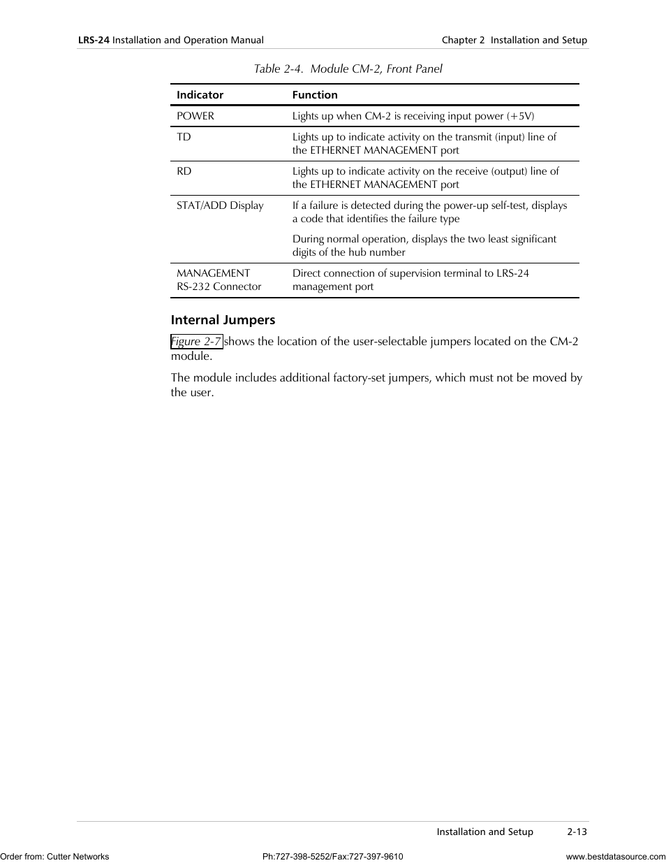 RAD Data comm LRS-24 User Manual | Page 41 / 150