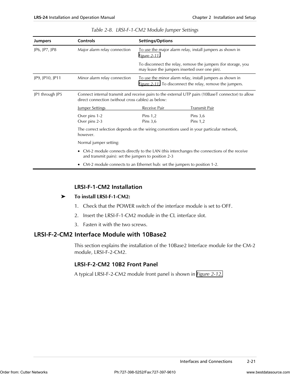 RAD Data comm LRS-24 User Manual | Page 49 / 150