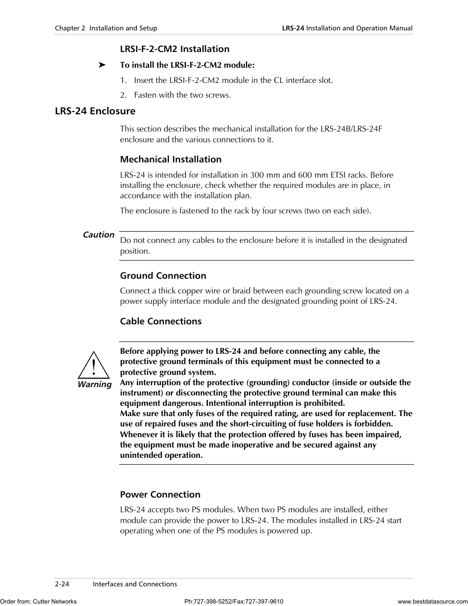 Lrs-24 enclosure | RAD Data comm LRS-24 User Manual | Page 52 / 150