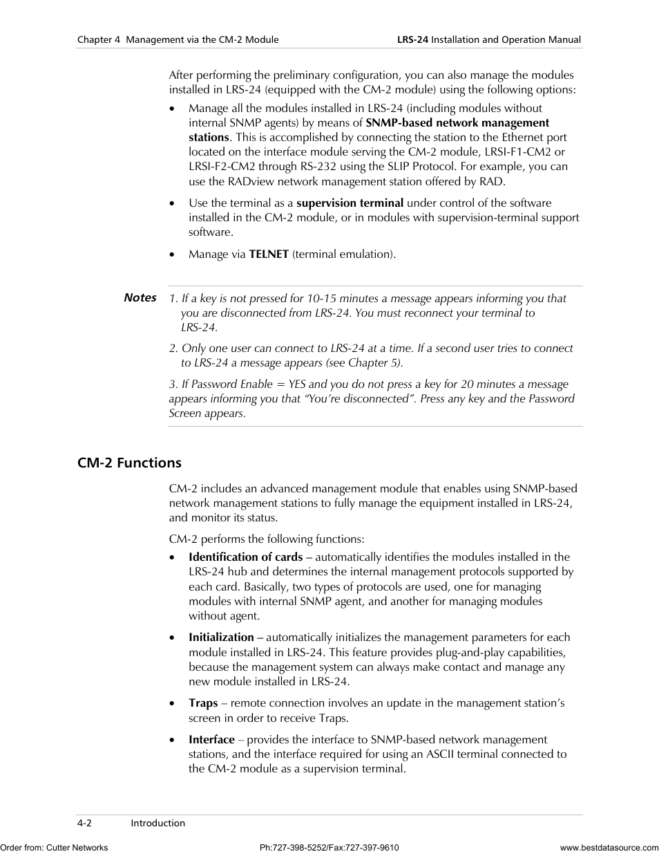 Cm-2 functions | RAD Data comm LRS-24 User Manual | Page 66 / 150