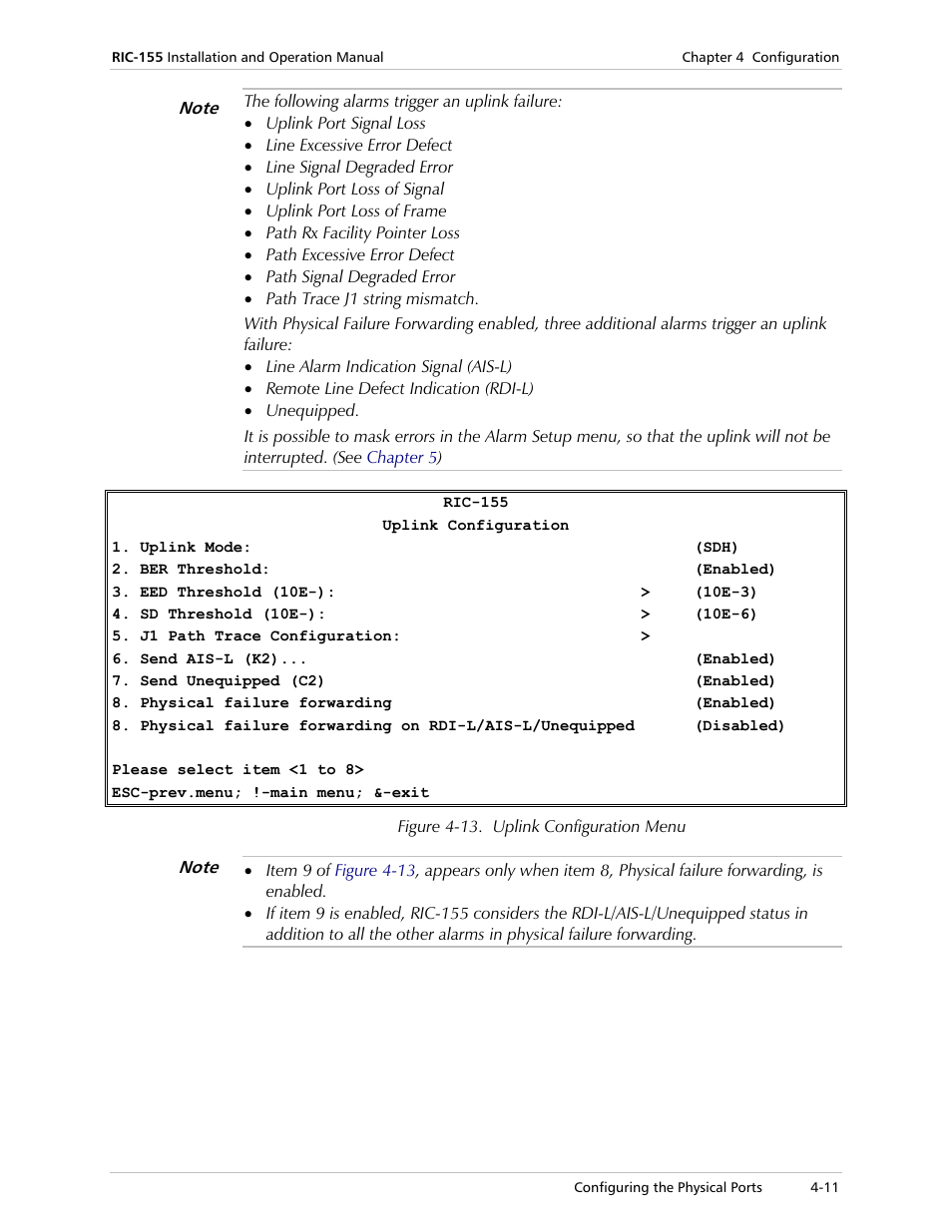 Figure 4-13 | RAD Data comm 10/100BaseT to STM-1/OC-3 Converter RIC-155 User Manual | Page 47 / 90