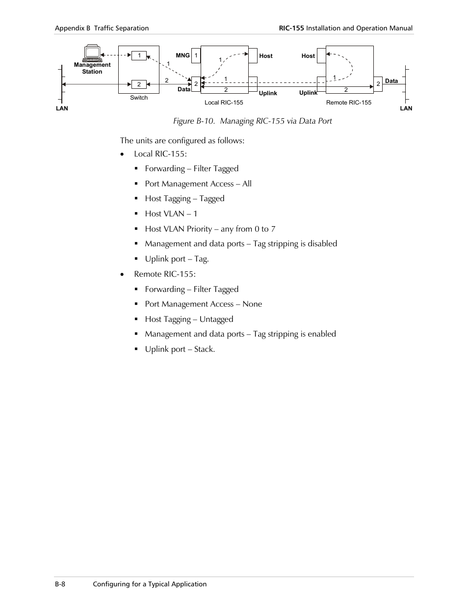 RAD Data comm 10/100BaseT to STM-1/OC-3 Converter RIC-155 User Manual | Page 82 / 90