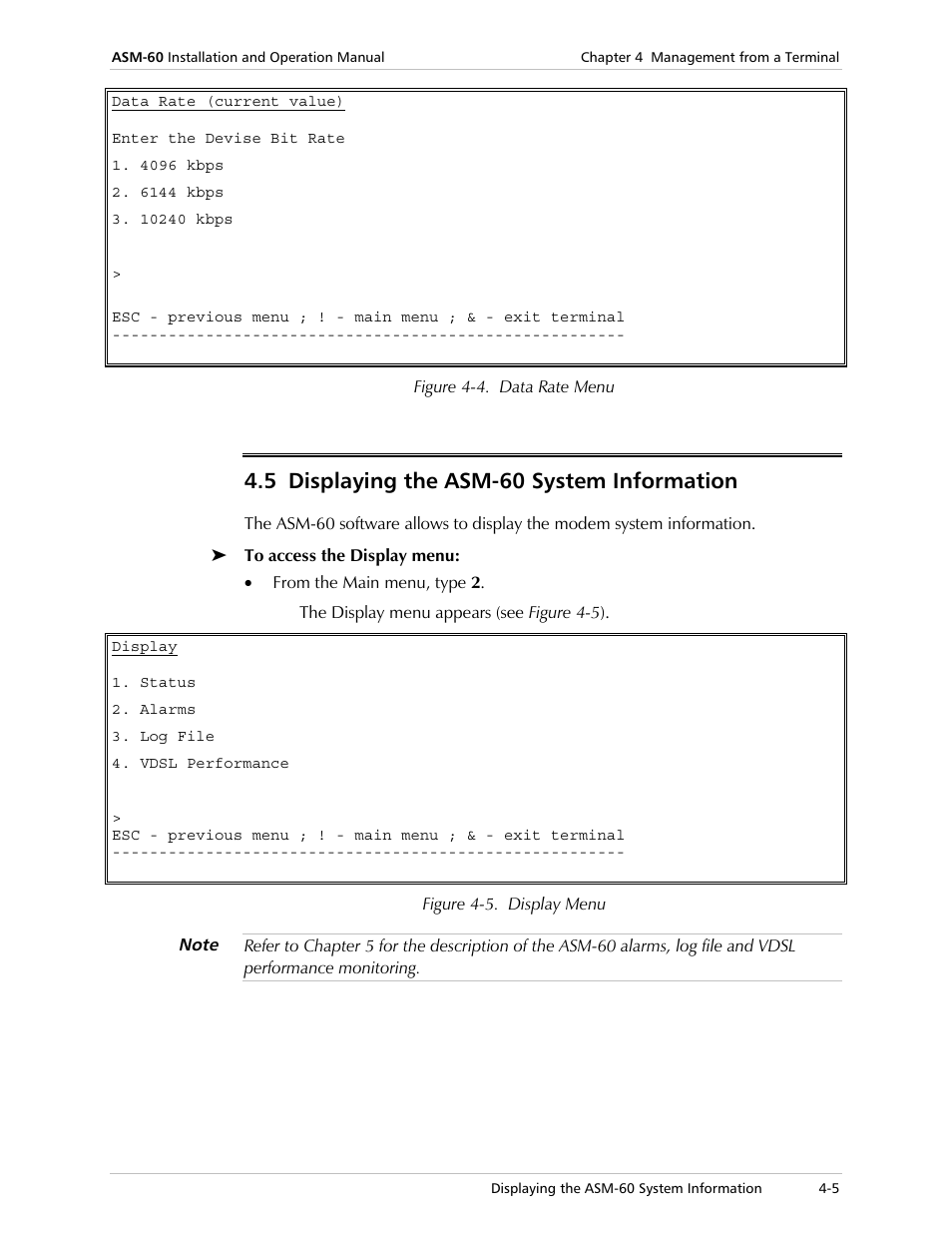 Displaying the asm-60 system information, 5 displaying the asm-60 system information | RAD Data comm ASM-60 User Manual | Page 27 / 74