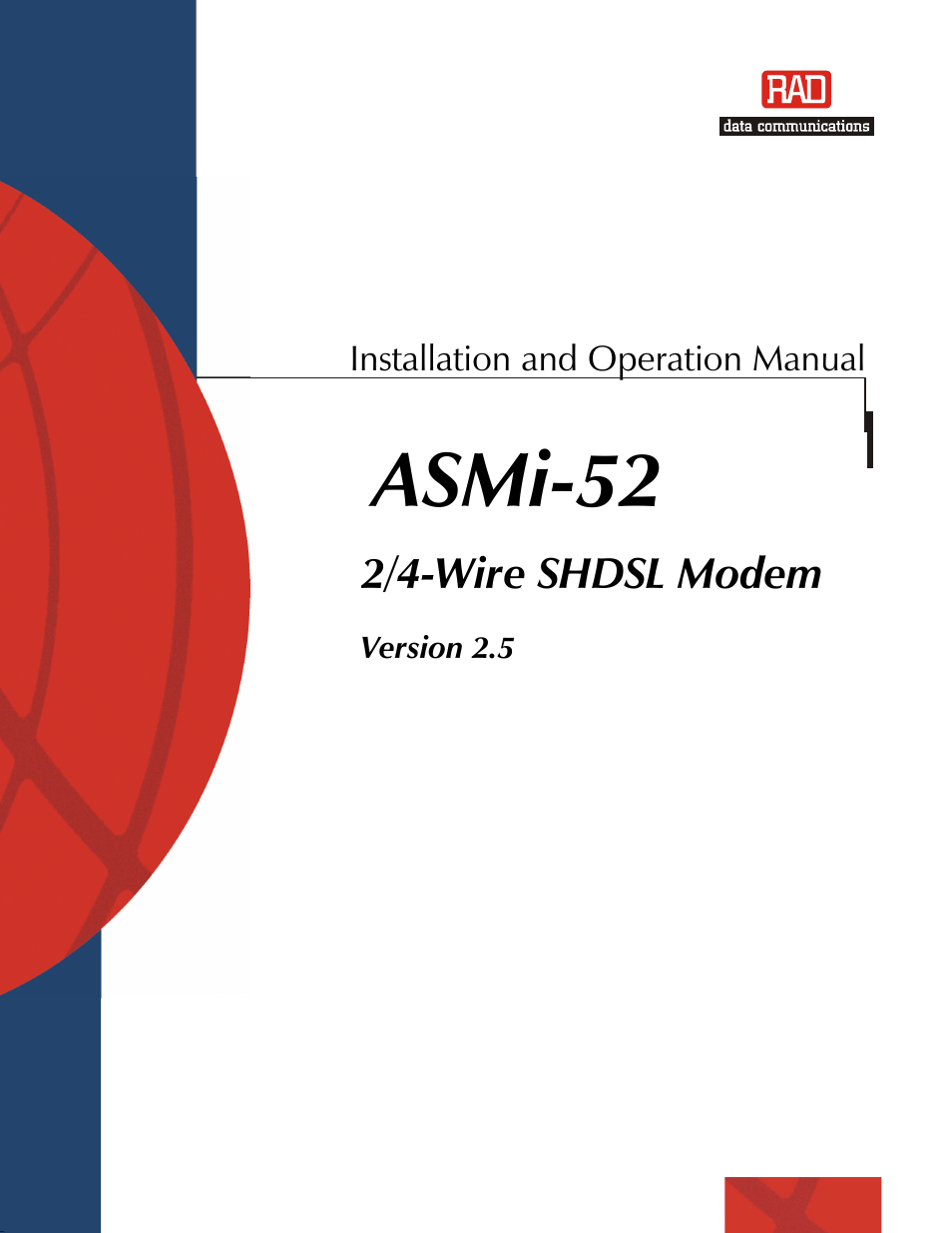 RAD Data comm ASMi-52 User Manual | 186 pages