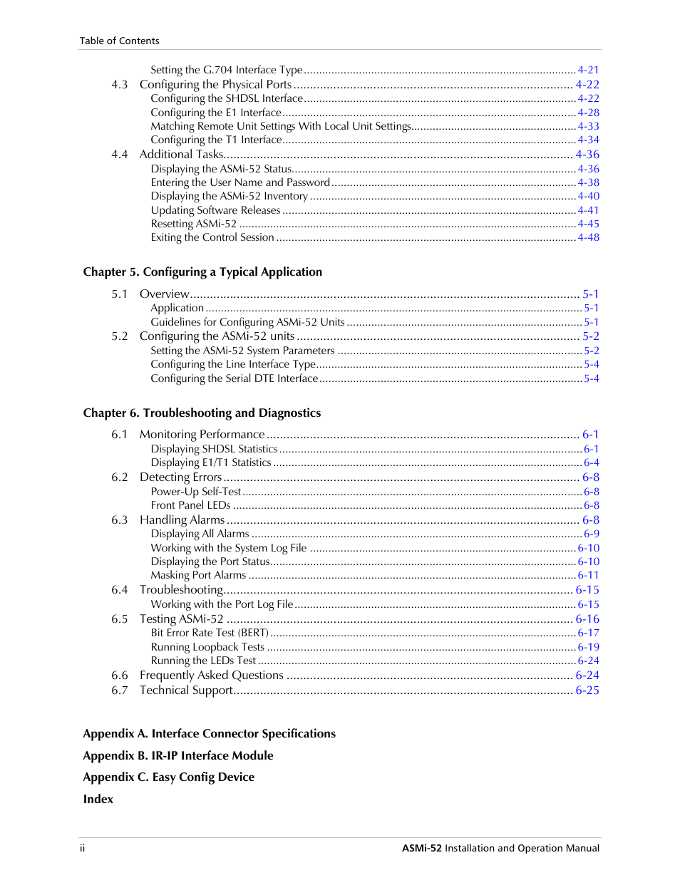 RAD Data comm ASMi-52 User Manual | Page 16 / 186